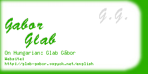 gabor glab business card